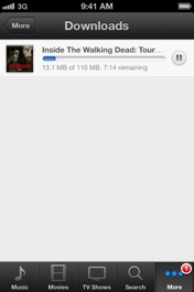 Screenshot - Big downloads from iTunes on 3G