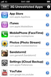 Screenshot - Config app interface