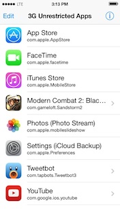 Screenshot - Config app interface